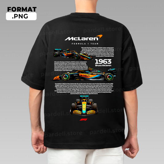 Mclaren Formula 1 team t-shirt design