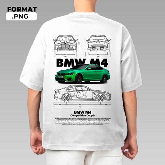 BMW M4 green - T-shirt design