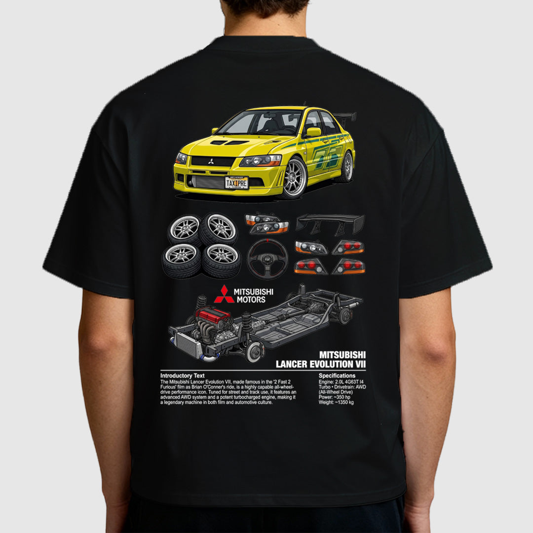 Digital artwork Mitsubishi Lancer t-shirt design