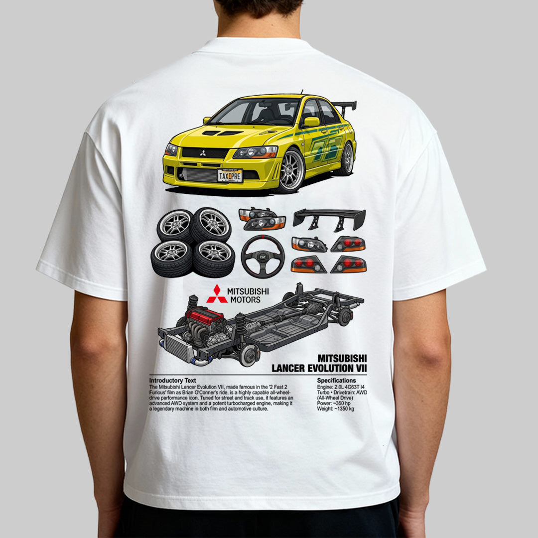 Digital artwork Mitsubishi Lancer t-shirt design