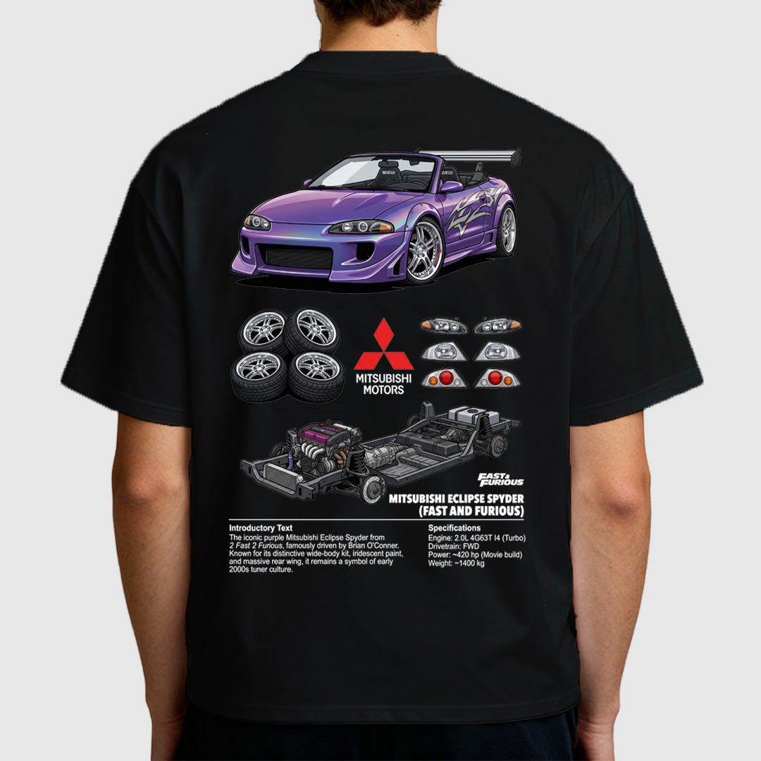 Digital artwork Mitsubishi spyder t-shirt design