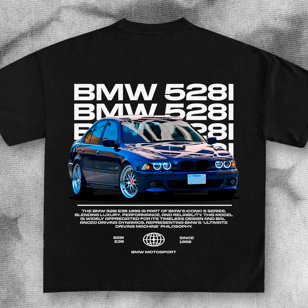 car t-shirt design - bmw 528l