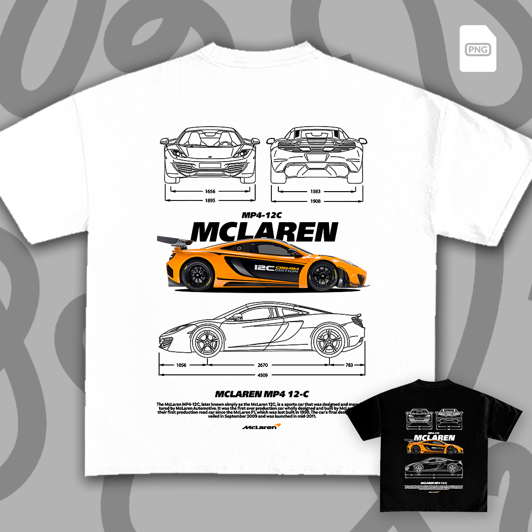 Mclaren MP4-12C t-shirt design