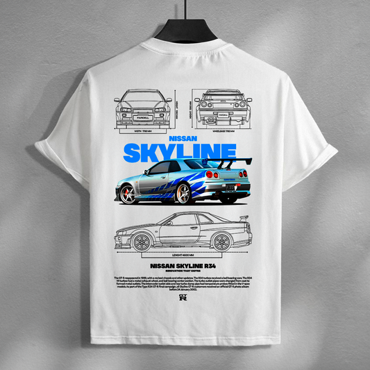 Template Skyline t-shirt design, vector