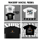 5 Post Social Media - T-shirt Mockups