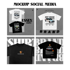 5 Post Social Media - T-shirt Mockups
