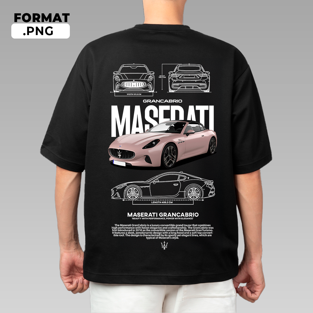 Maserati Grancabrio - T-shirt design