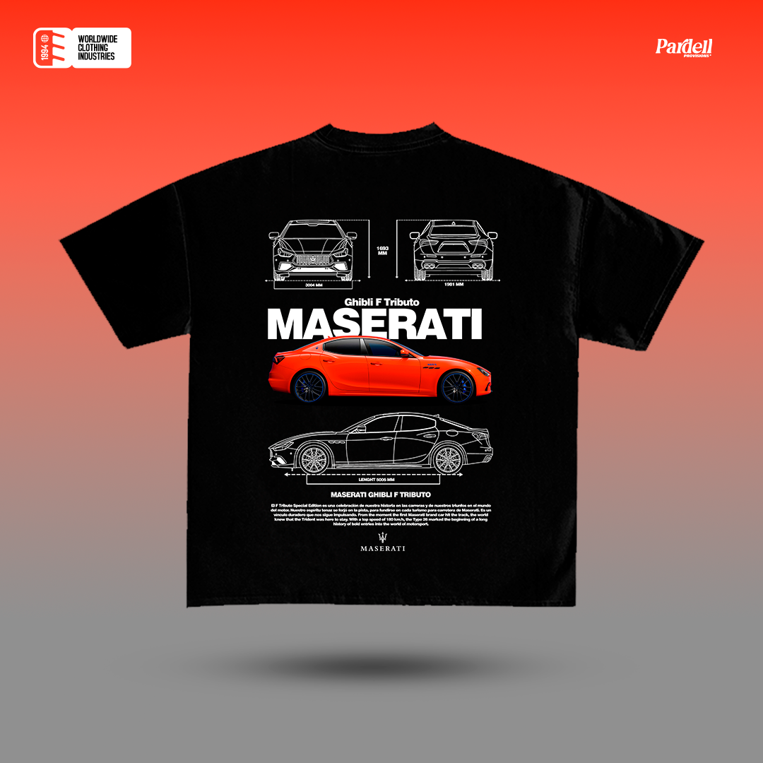 Maserati Ghibli F Tributo / T-shirt design