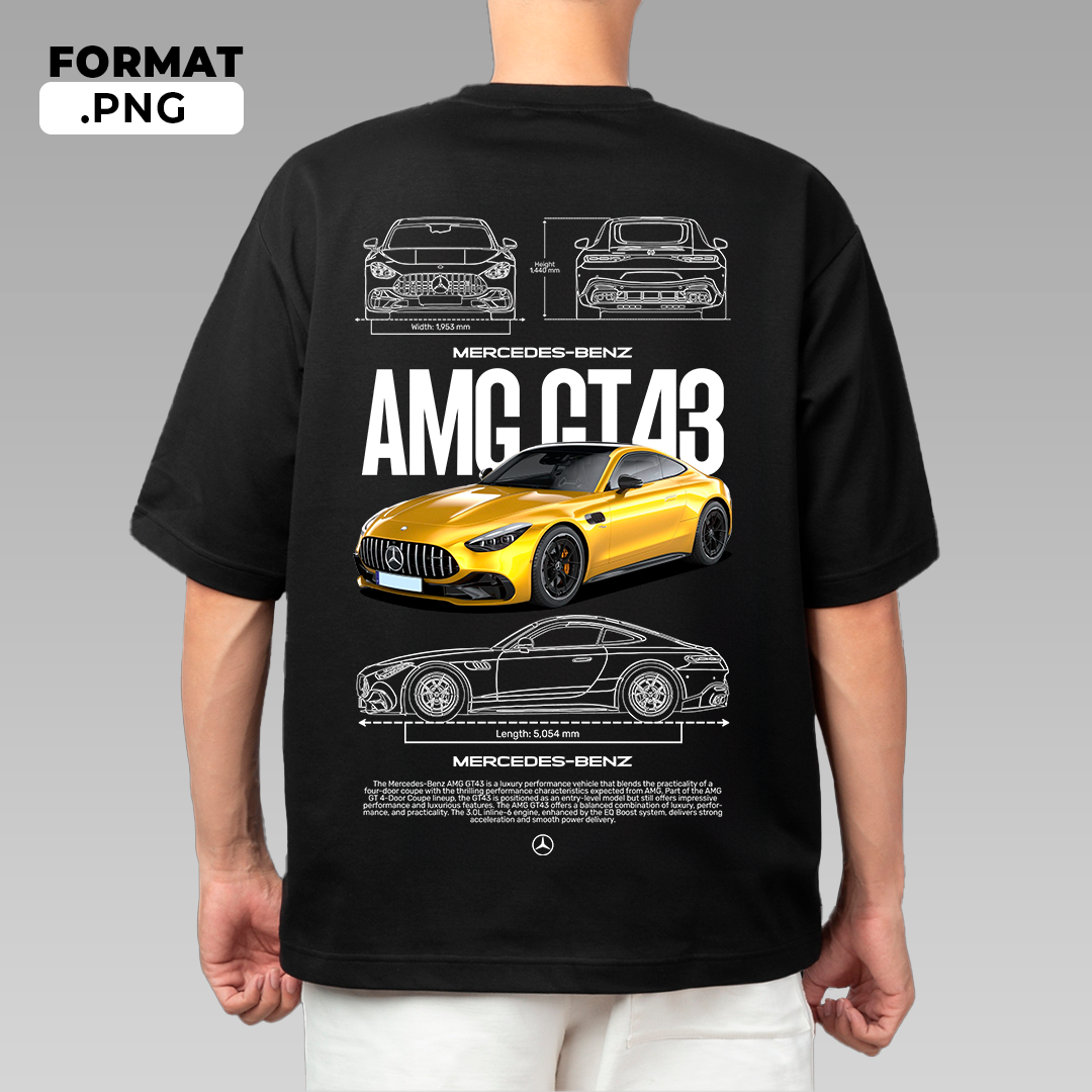 Mercedes-Benz AMG GT43 - T-shirt design