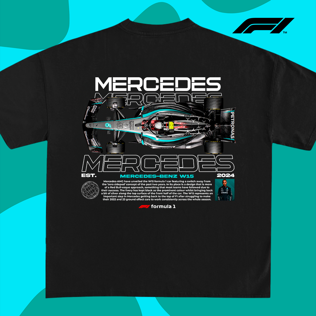 Mercedes-Benz W15 2024 Formula 1 - t-shirt design