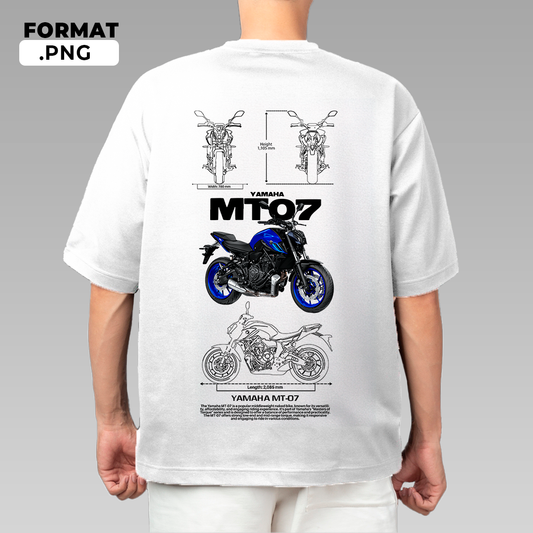 Yamaha MT-07 - T-shirt design