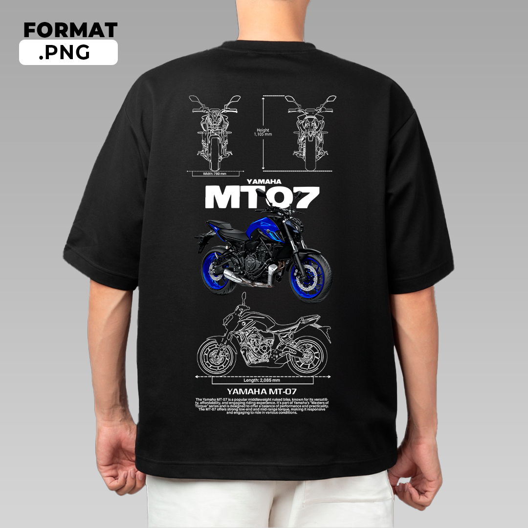 Yamaha MT-07 - T-shirt design