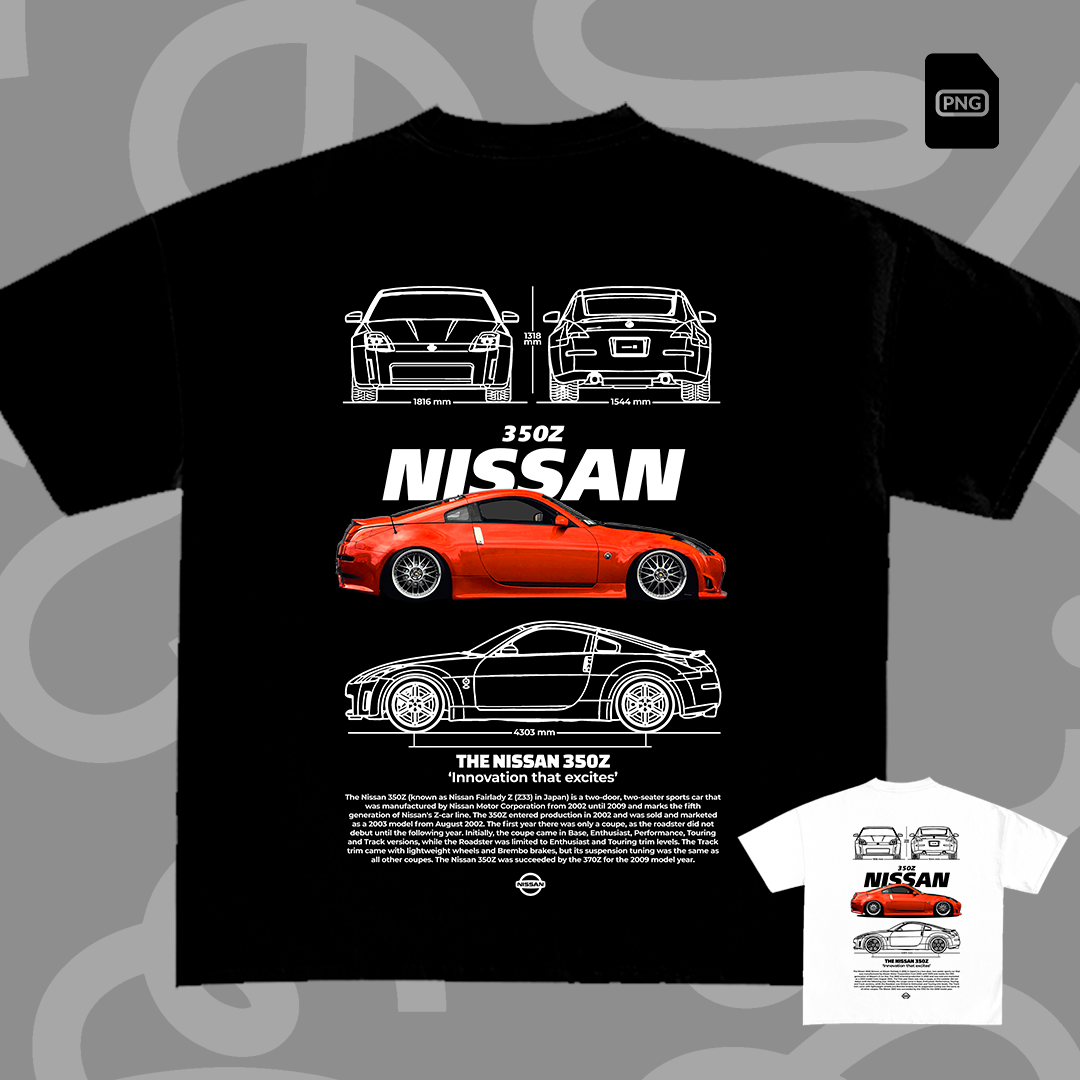 Nissan 350z Orange t-shirt design