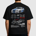 Digital artwork Nissan Skyline r34 t-shirt design