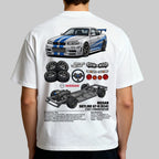 Digital artwork Nissan Skyline r34 t-shirt design