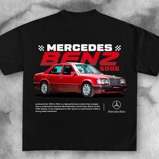 car t-shirt design - mecedes benz 500e