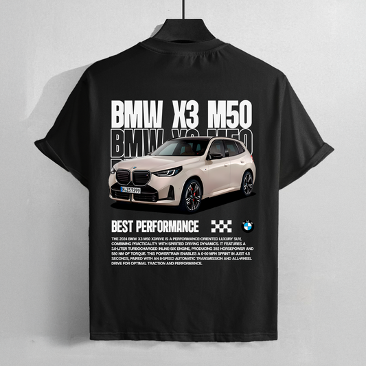 car t-shirt design - bmw x3 m50