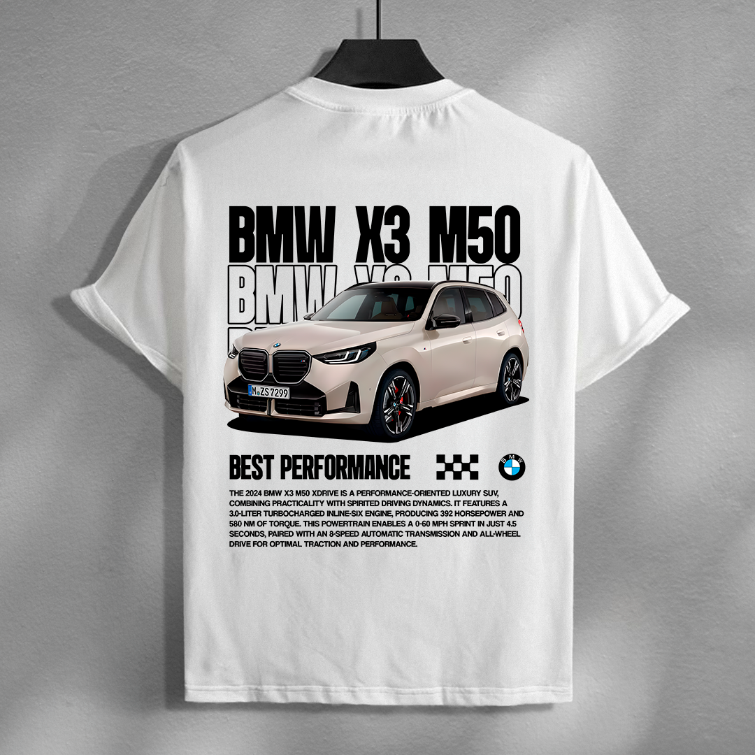 car t-shirt design - bmw x3 m50