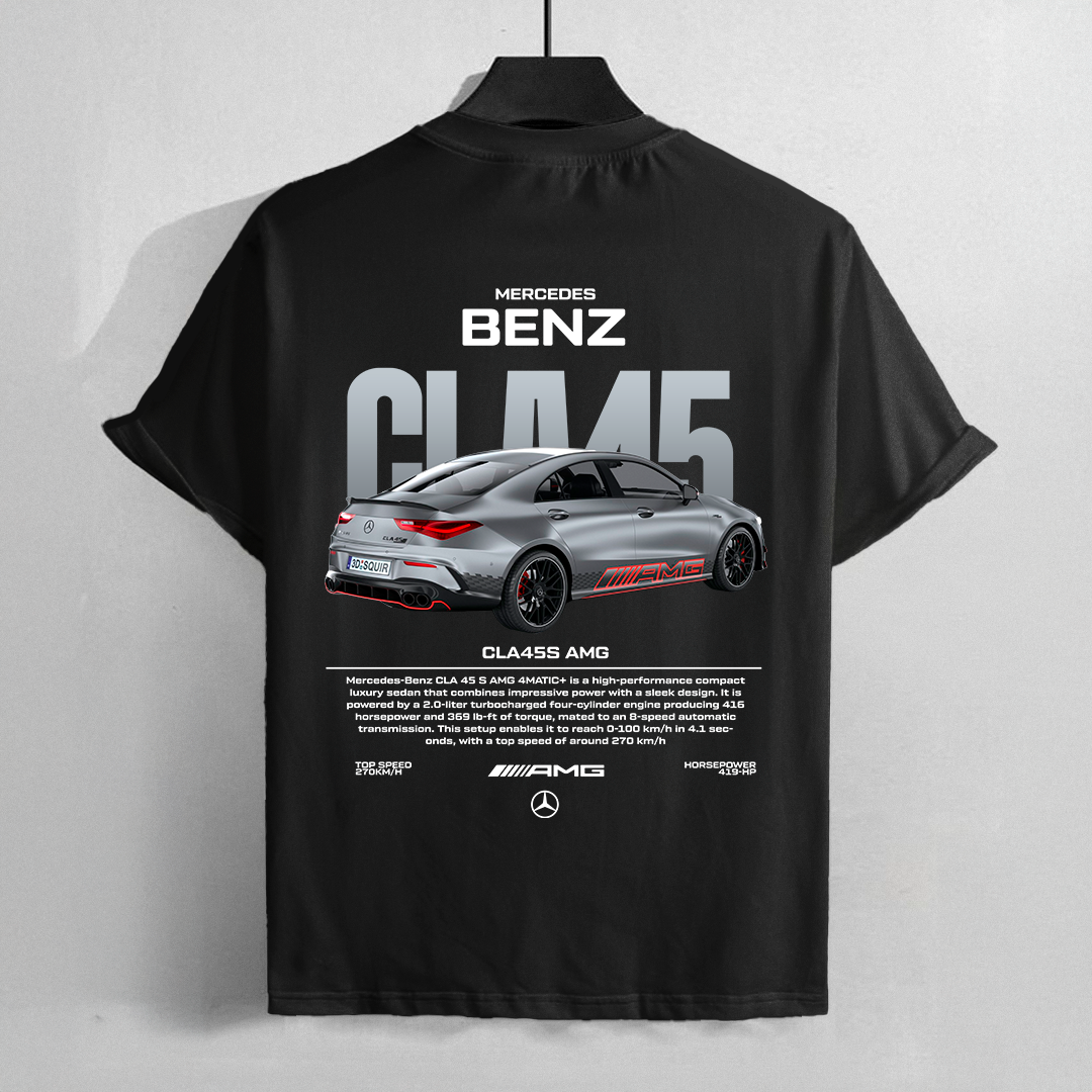 car t-shirt desing - mercedes benz cla45