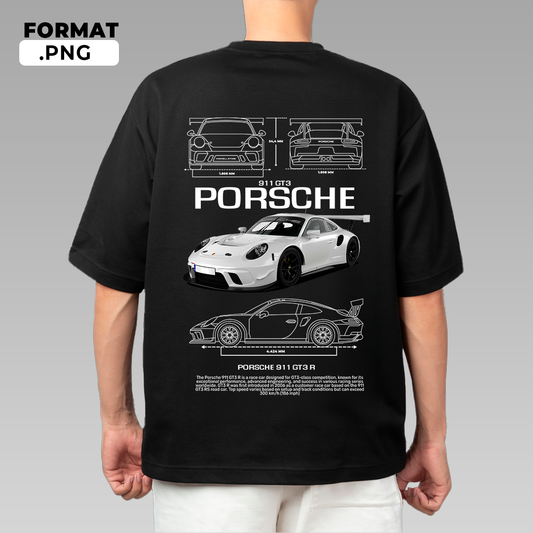 Porsche 911 GT3 R - T-shirt design