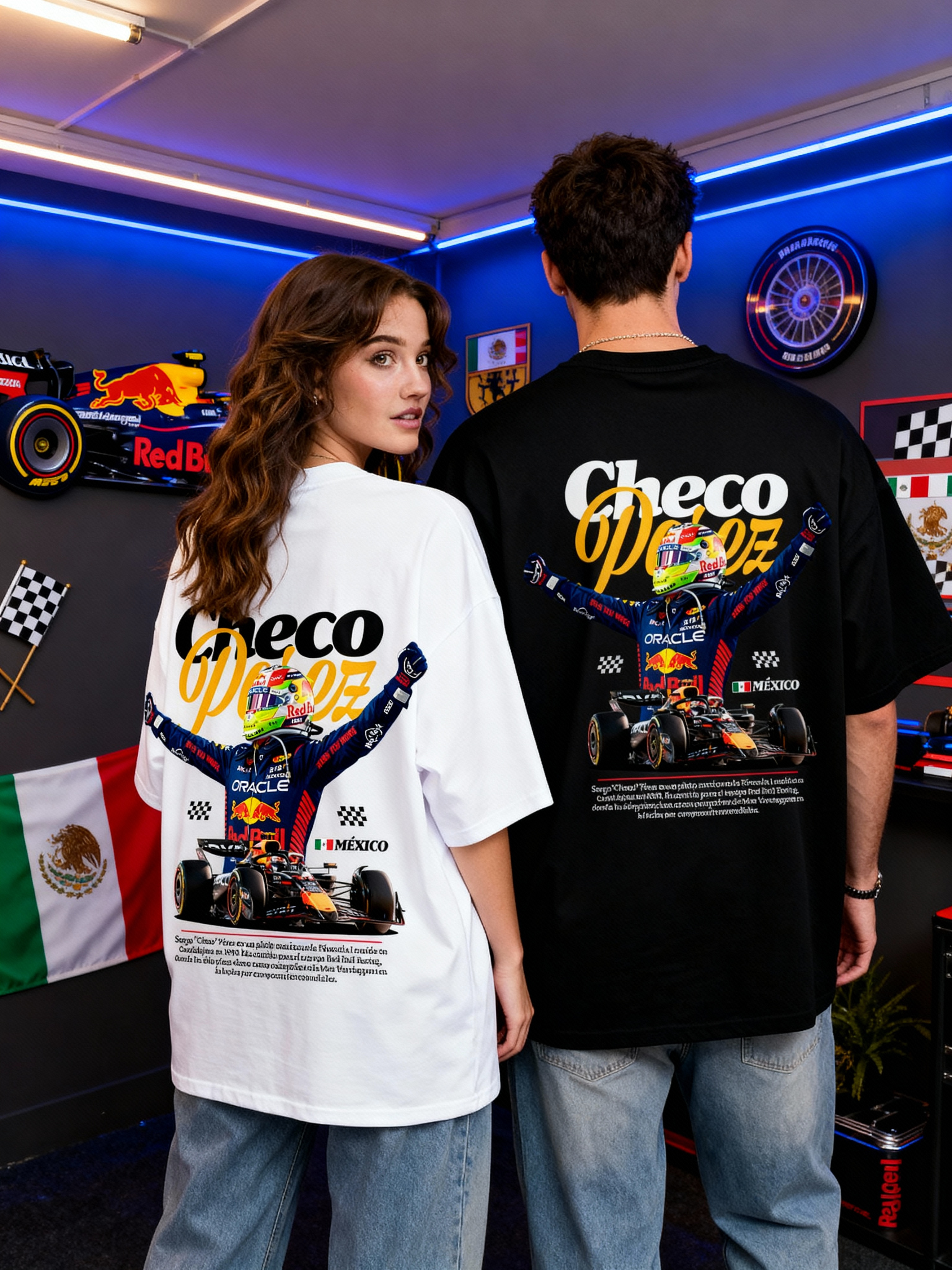 Checo's Driver in RB - t-shirt design png