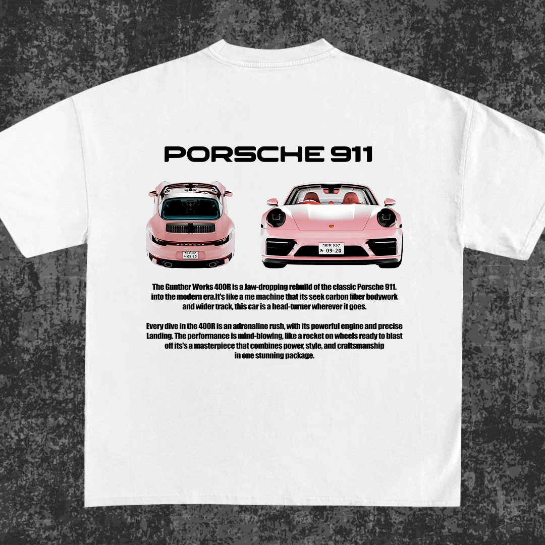 Porsche 911 Pink - t-shirt design