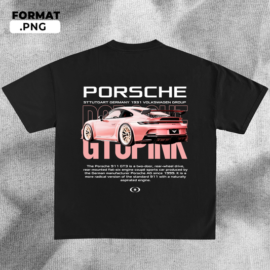 Porsche 911 GT3 Pink - t-shirt design