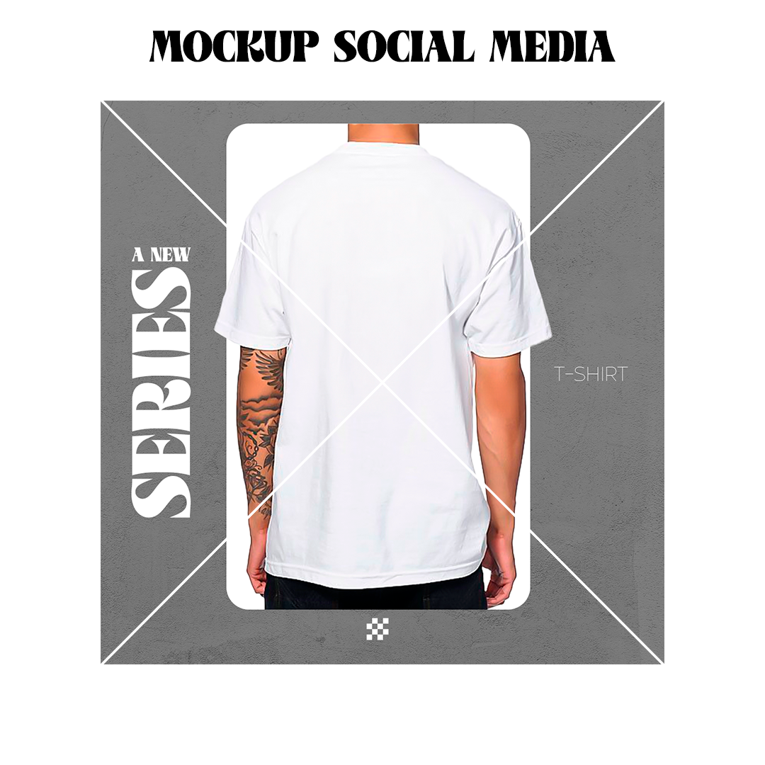 5 Post Social Media - T-shirt Mockups