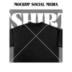 5 Post Social Media - T-shirt Mockups