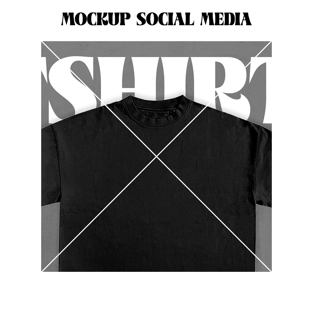 5 Post Social Media - T-shirt Mockups