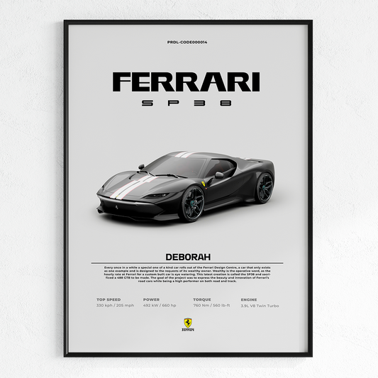 Ferrari SP38 poster for printing