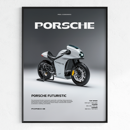 Porsche Futuristic poster for printing