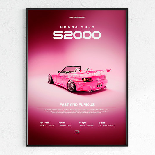 Honda S2000 Suki poster for printing0