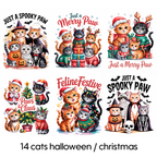 14 Halloween / Christmas designs