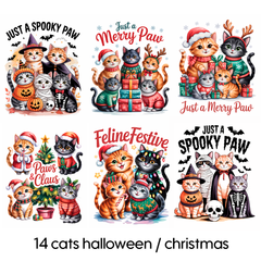 14 Halloween / Christmas designs
