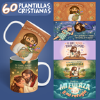 60 Plantillas Cristianas para sublimar mugs tazas