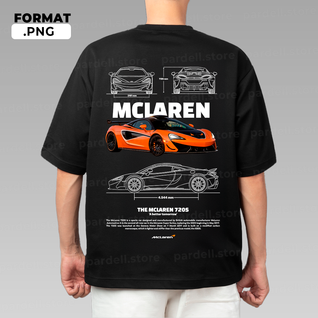 Mclaren 720s Orange t-shirt design