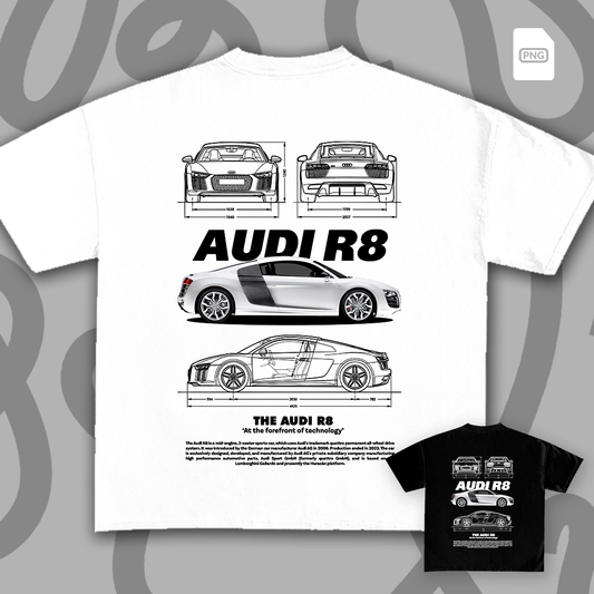 Audi R8 t-shirt design