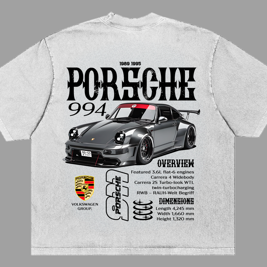 Template PNG Porsche 911 994 widebody - t-shirt design