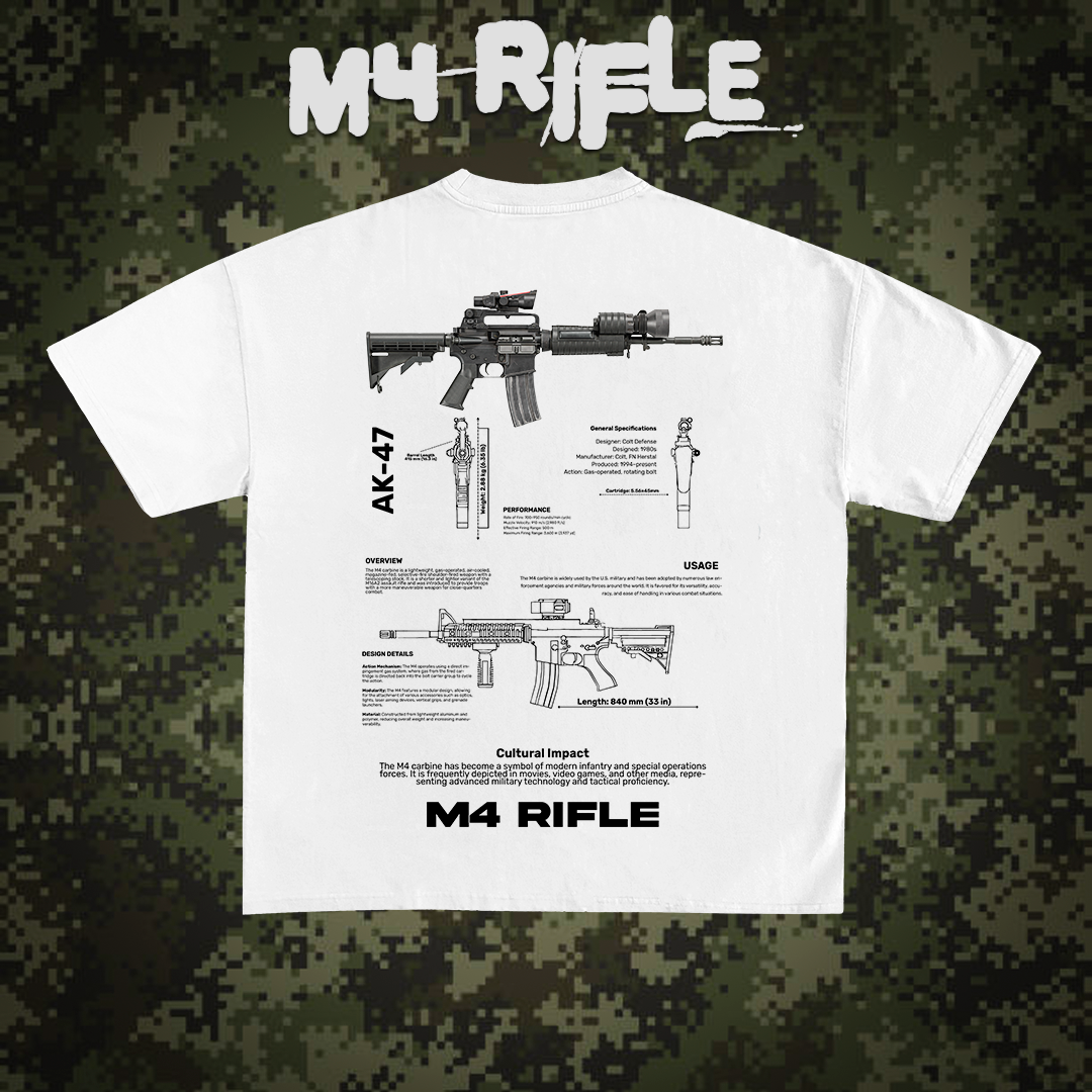 M4 Graphic T-shirt  Blueprints - designs