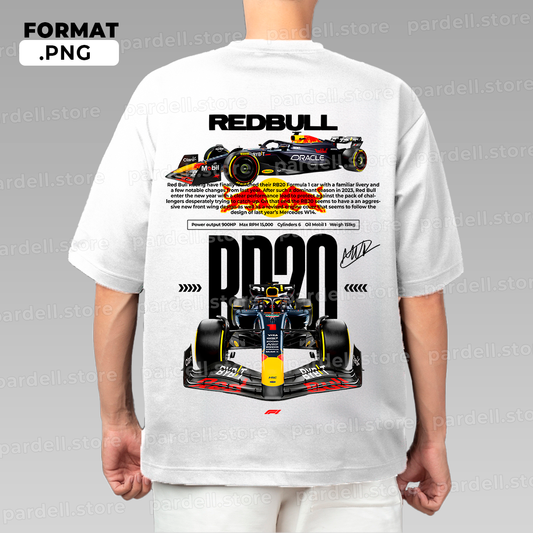 Red Bull RB20 Racing Max Verstappen / T-shirt Design