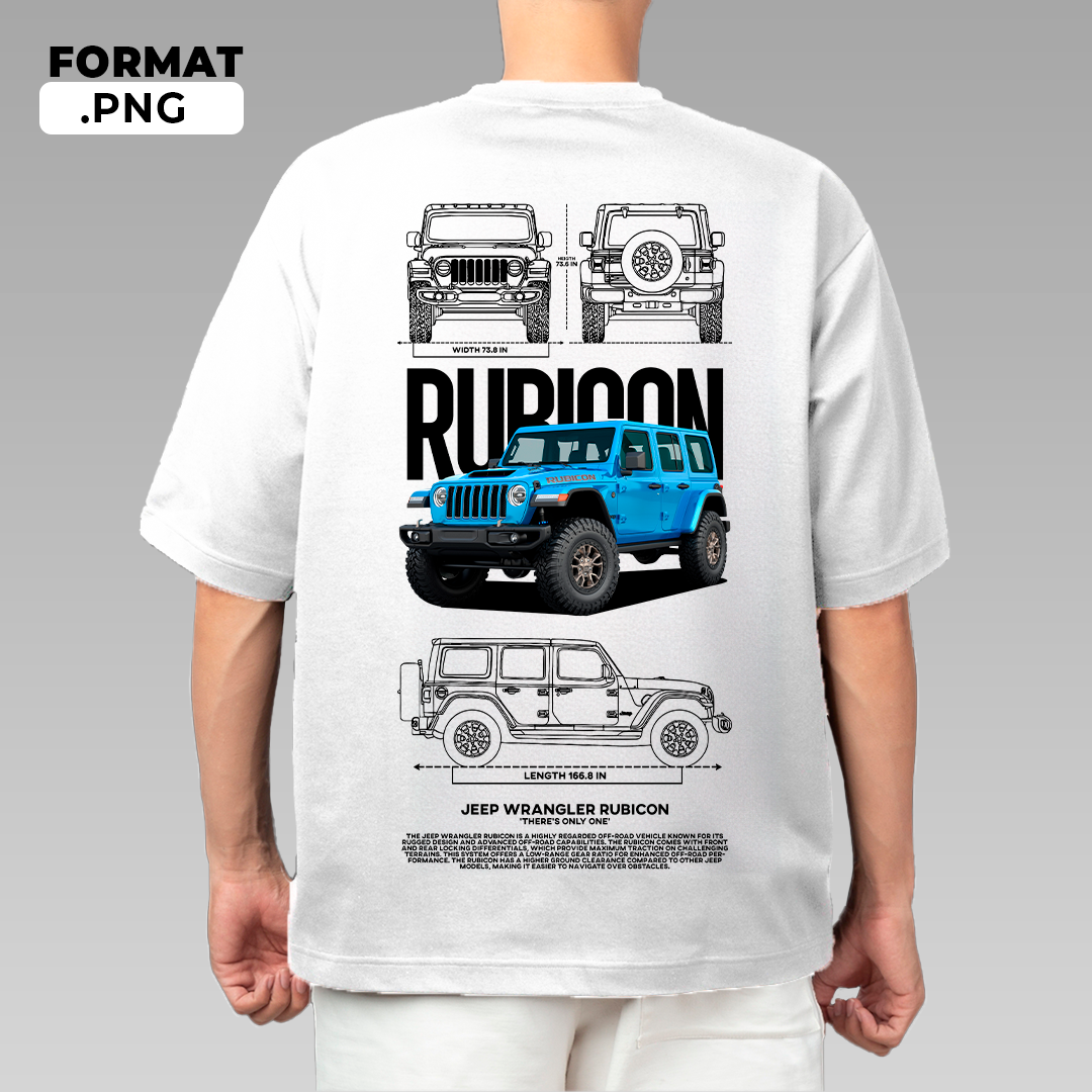 Jeep Wrangler Rubicon - T-shirt design