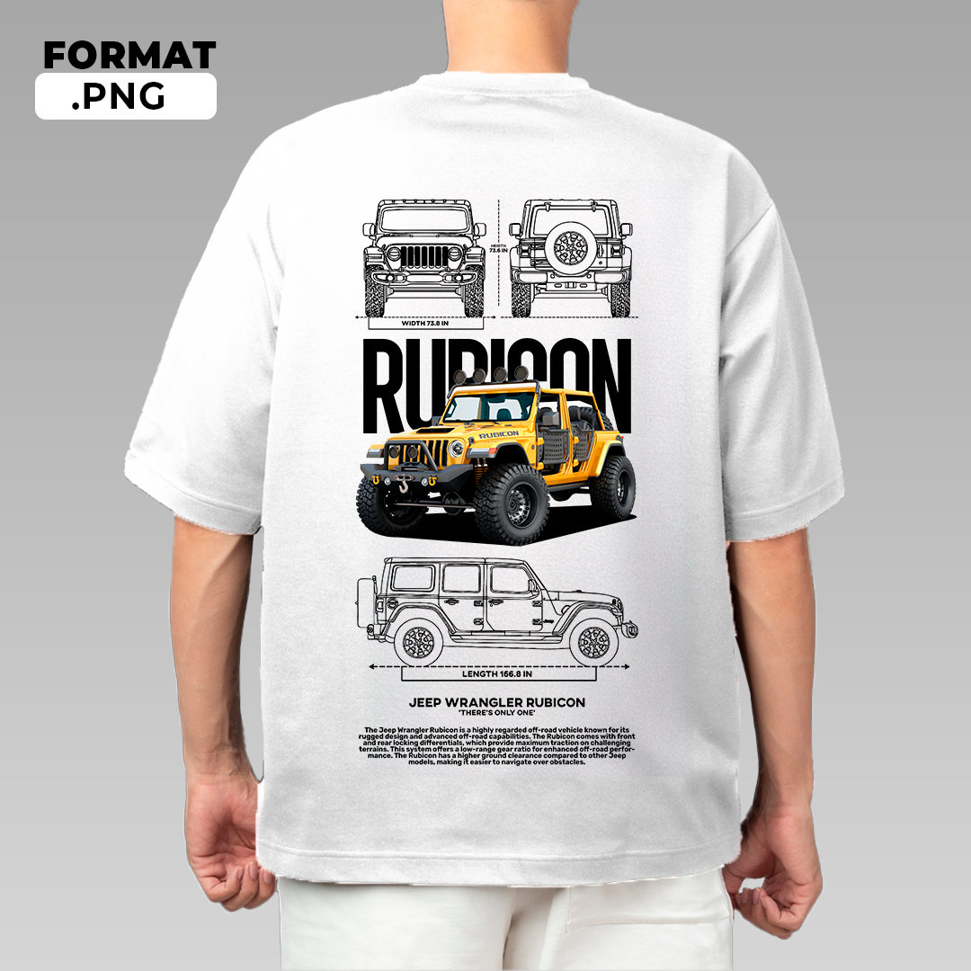 Jeep Wrangler Rubicon - T-shirt design