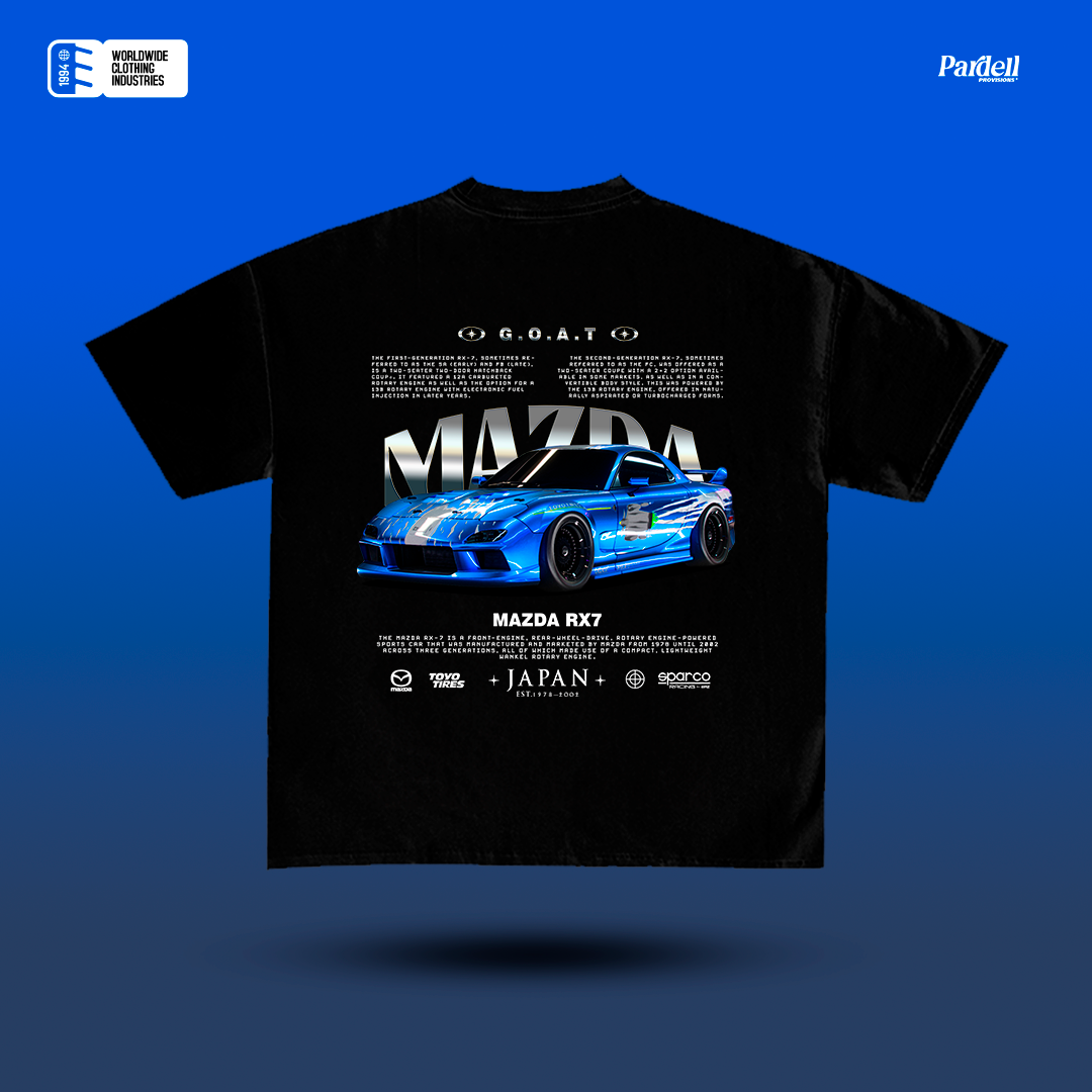 Mazda RX7 Blue chromatic / T-shirt design