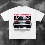 Car design for t-shirt, graphic, audi r8 vector for print