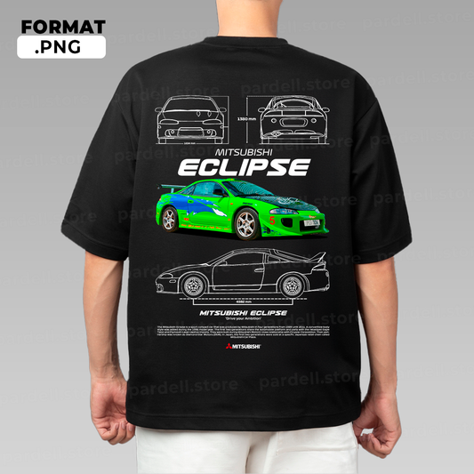 Mitsubishi Eclipse Fast and Furious t-shirt design