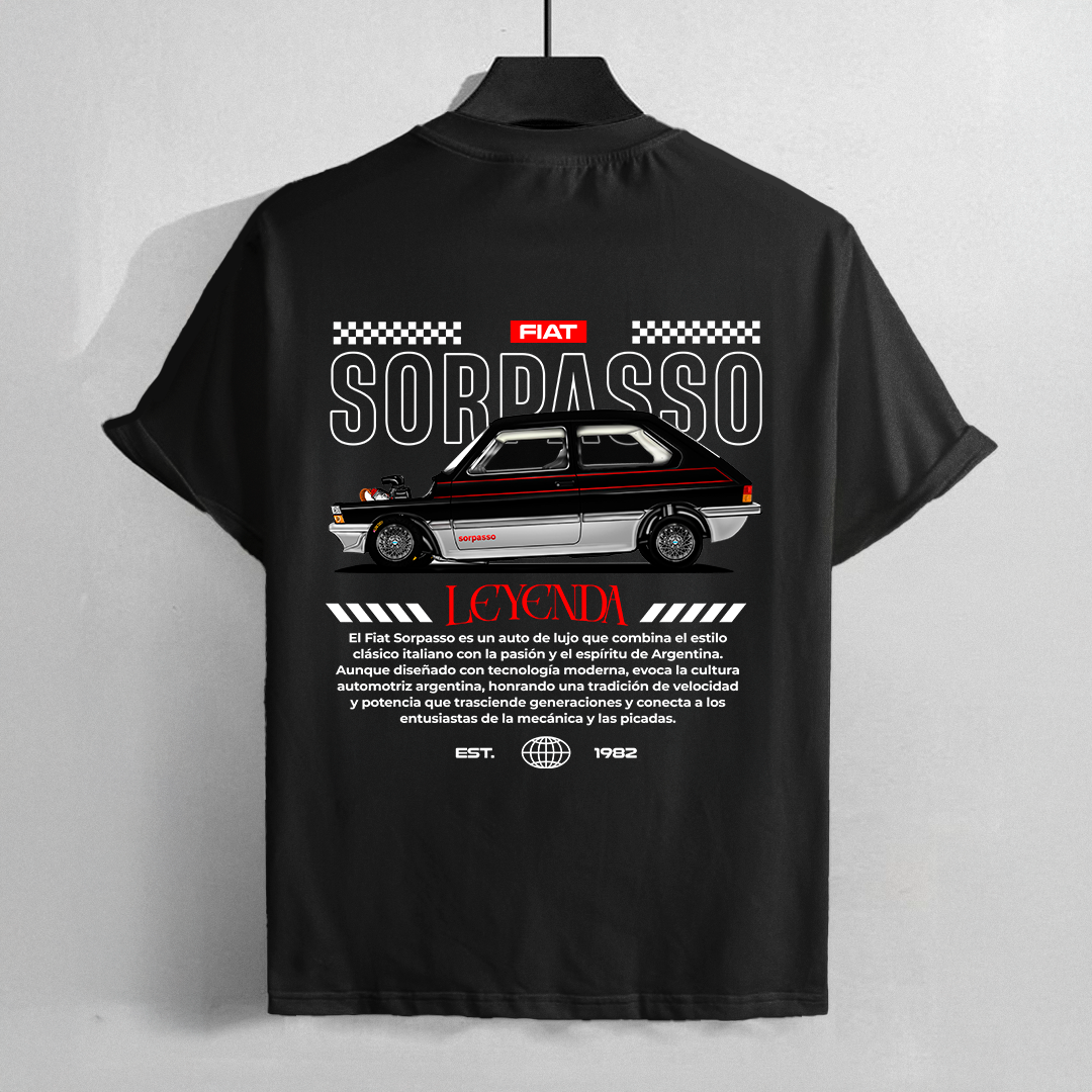 Car t-shirt design - SORPASSO