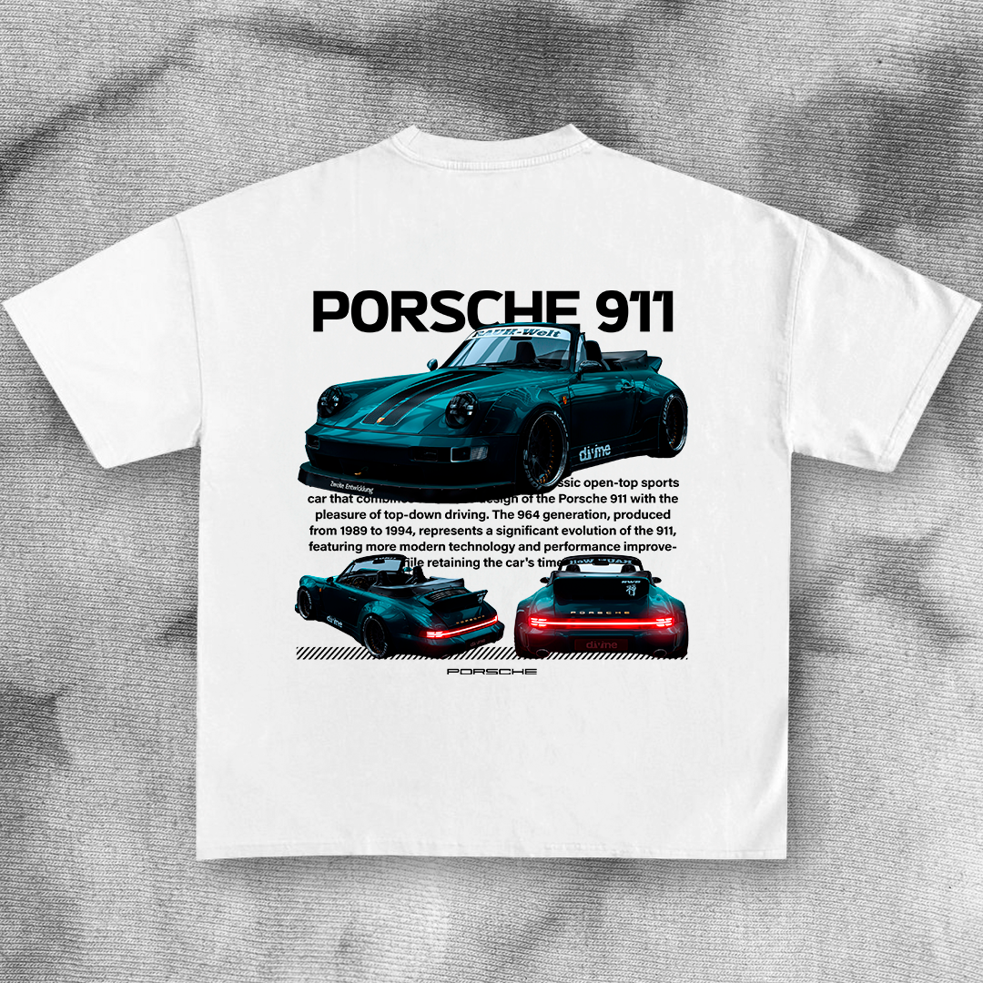 Porsche 911 964 Cabrio 1993 - t-shirt design