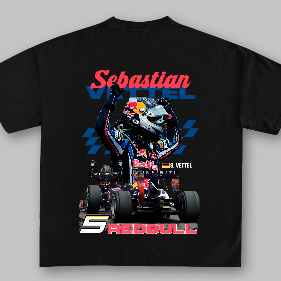 S. Vettel RB driver template design for t-shirt