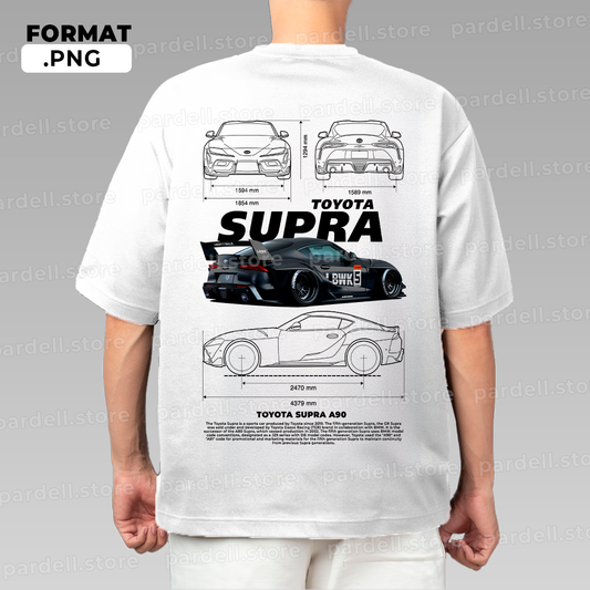 Toyota Supra A90 / T-shirt design